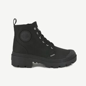 Palladium Pallabase Twill Black Womens Combat Platform Boots